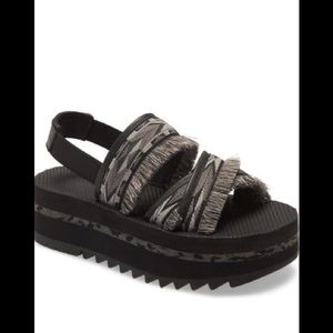 Teva Ceres Flatform Sandal Double Diamond Black 8